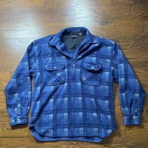 Vintage Anchor Blue 1/4 Zip Sweater Men's Large XL Blue Y2K 90s